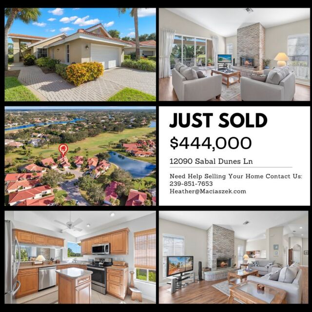 #JustSold 🍾👉 Congratulations to our dear seller on the closing of this Gorgeous home on the 1st Fairway of The Club at Gateway golf course!!

This home featuring 3 Bedroom, 2 Bathrooms, 1,930 sq. ft. of living and 2-Car Garage just sold for $444,000.

Need Helping Buying or Selling? Call The Maciaszek Real Estate Agency at 239-851-7653 for all your real estate needs.
#Sold #SWFLRealtor #SWFLRealEstate #FortMyersRealtor #Gateway