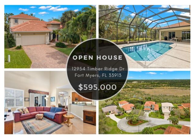 #OpenHouse Saturday (05/18), 12PM-3PM 12954 Timber Ridge Drive a Gorgeous Pool home nestled on an expansive cul-de-sac lot with tranquil preserve views.

This property is a bird watcher's paradise. The layout incorporates a full Living, Dining & Family room, Master bedroom, and 2 Guest bedrooms downstairs with a roomy loft/bonus room upstairs. The Gourmet Kitchen features a Gas Range, Wood Cabinets, Large Walk-In Pantry, New Dishwasher (2023), Updated Refrigerator, an Eat-in Area and a separate Butler's Pantry. Additional upgrades include a Whole House Generator, updated AC system (2019), Accordion Storm Shutters, Crown Molding and Plantation Shutters. Outside, enjoy a heated pool, covered lanai, screened front entryway, 2½ Car Tandem Garage, a spacious yard with lovely landscaping and preserve views set at the end of a quiet cul-de-sac with only three houses. 

Offered at $595,000
View Property - https://bit.ly/3wX5UuO

Call The Maciaszek Real Estate Agency  at 239-851-7653 for more details.

#SWFLRealEstate  #FortMyers #Realtor #FortMyersRealEstate #FortMyersRealtor #SWFLRealtor #Gateway